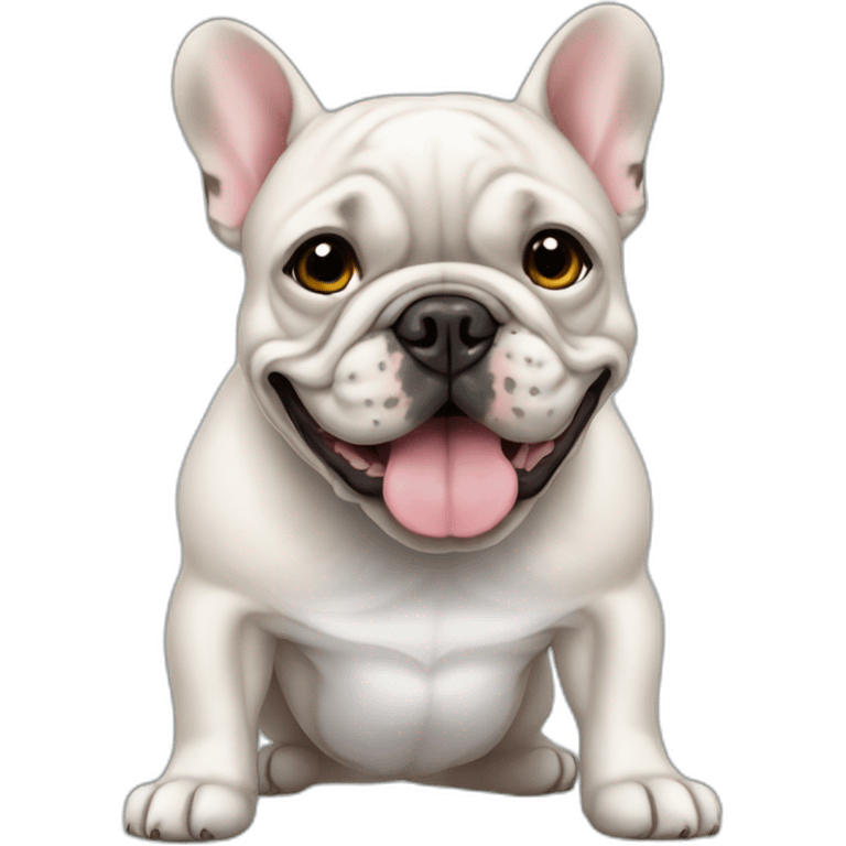 Frenchie bulldog black emoji