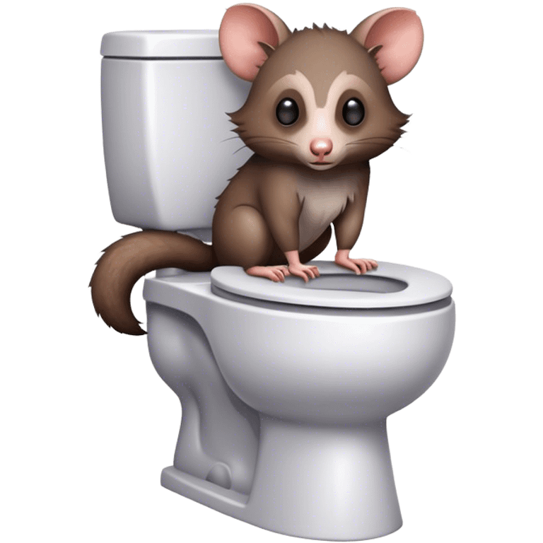 Possum on a toilet  emoji