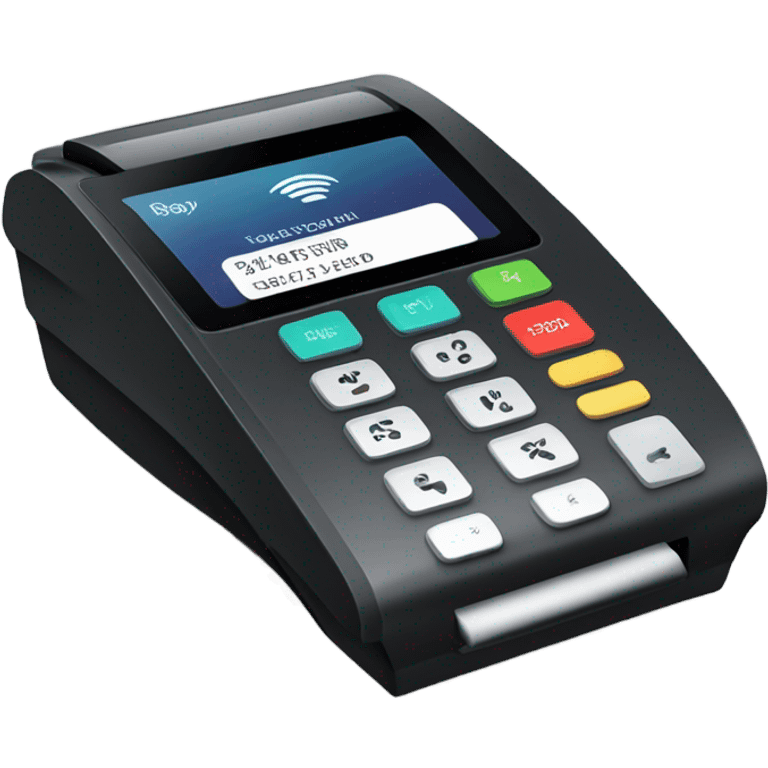 Debit card pos terminal minimal emoji