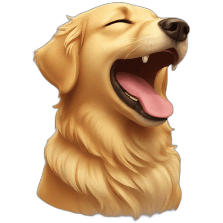 Golden retriever cry laughing emoji