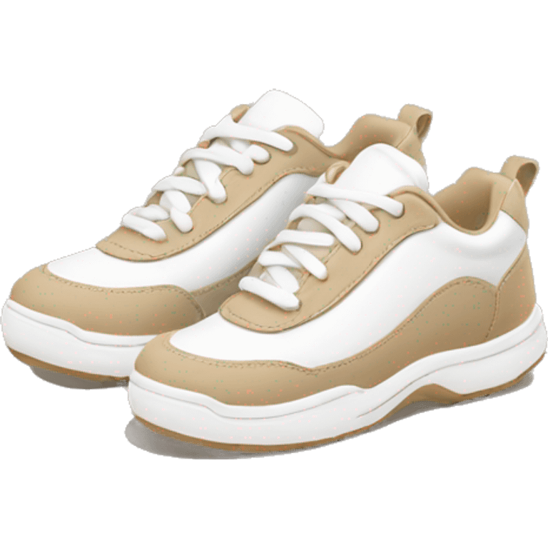 beige and white chunky sneakers emoji