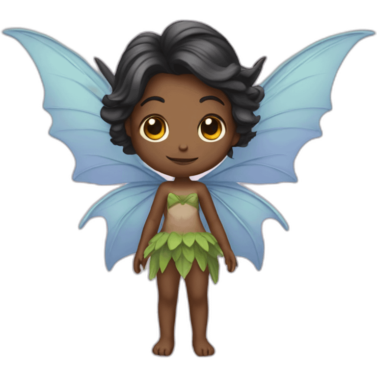 fairy with bat wings and pointy ears emoji