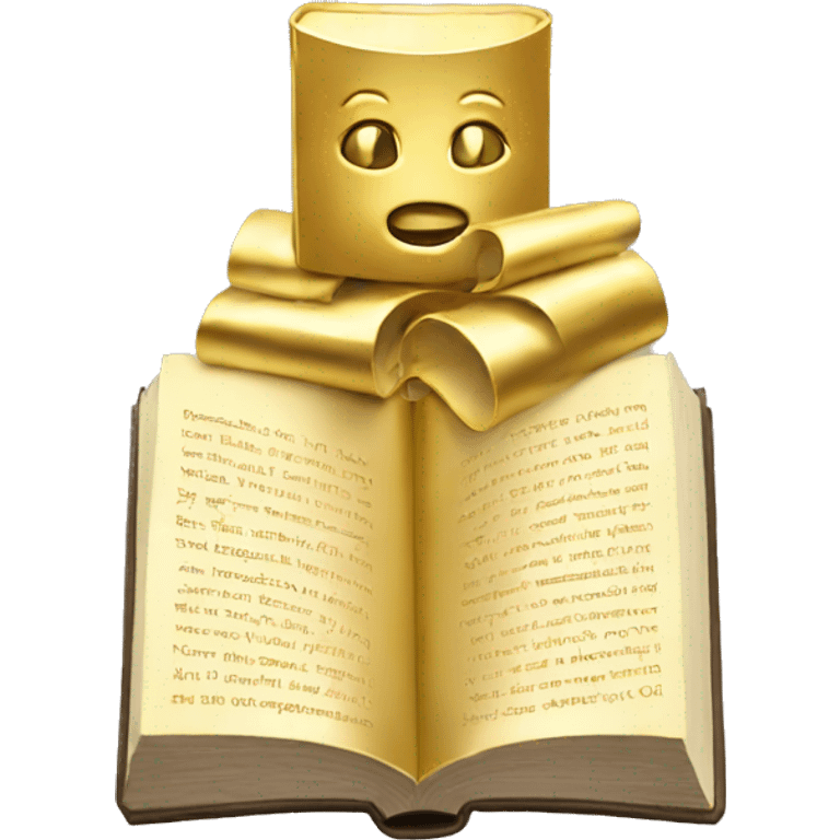 Book made of gold emoji