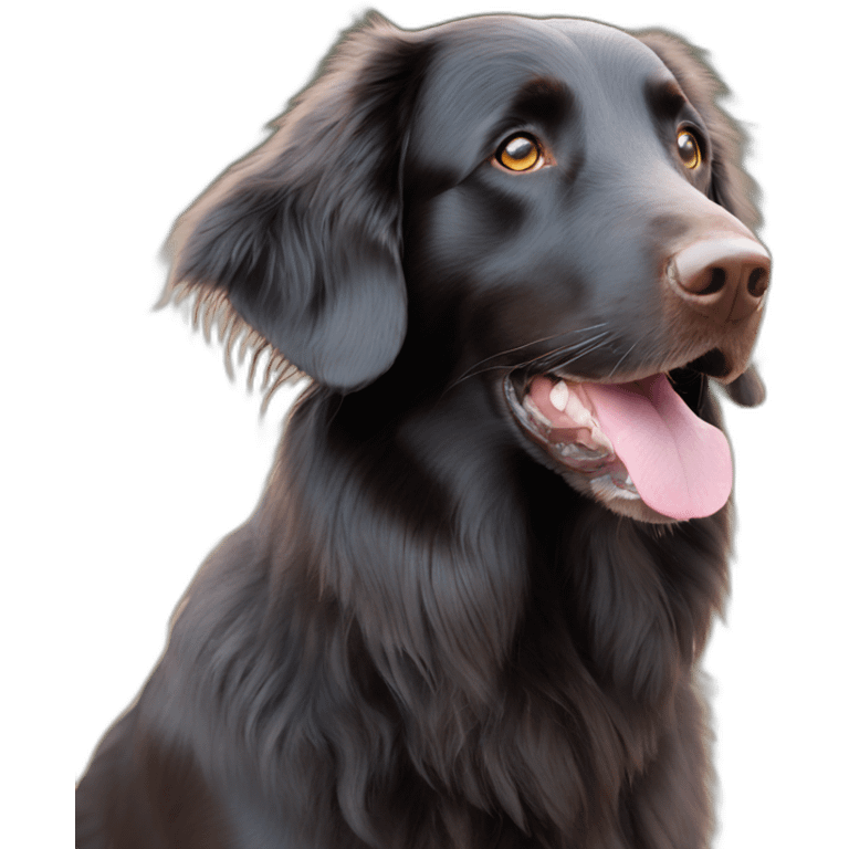 Liver flat coated retriever emoji