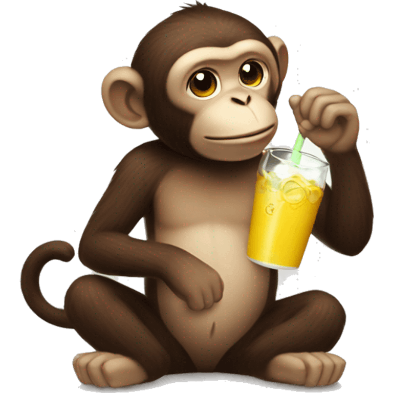 Kakao drinking monkey emoji