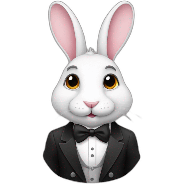 rabbit in a tux emoji