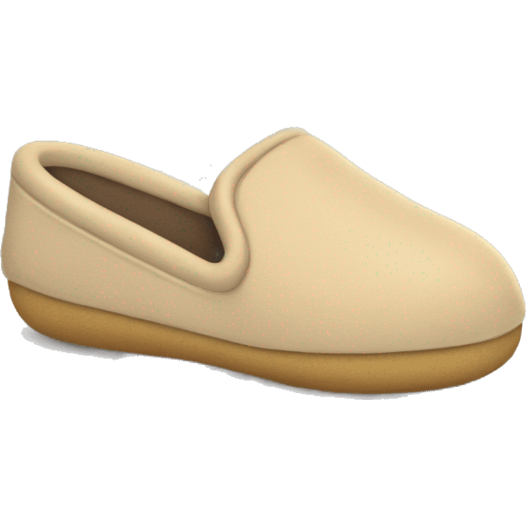 chausson fourré beige emoji