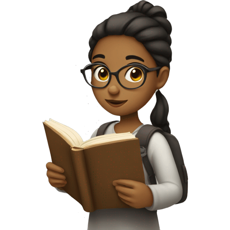 girl readin book emoji