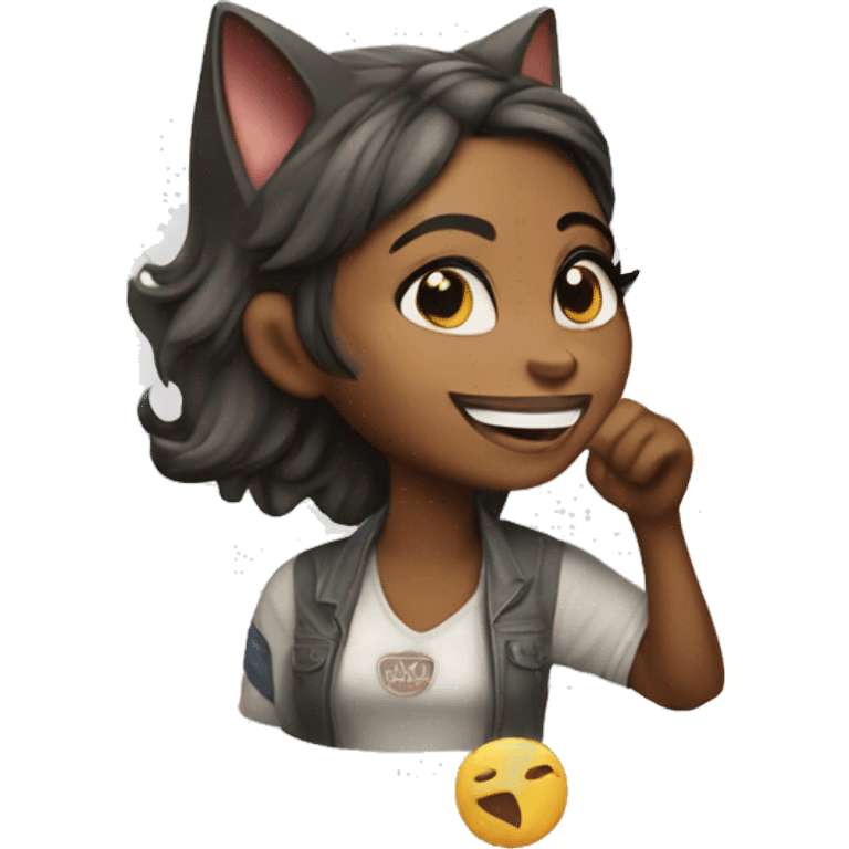 Realistic Catgirl food truck  emoji