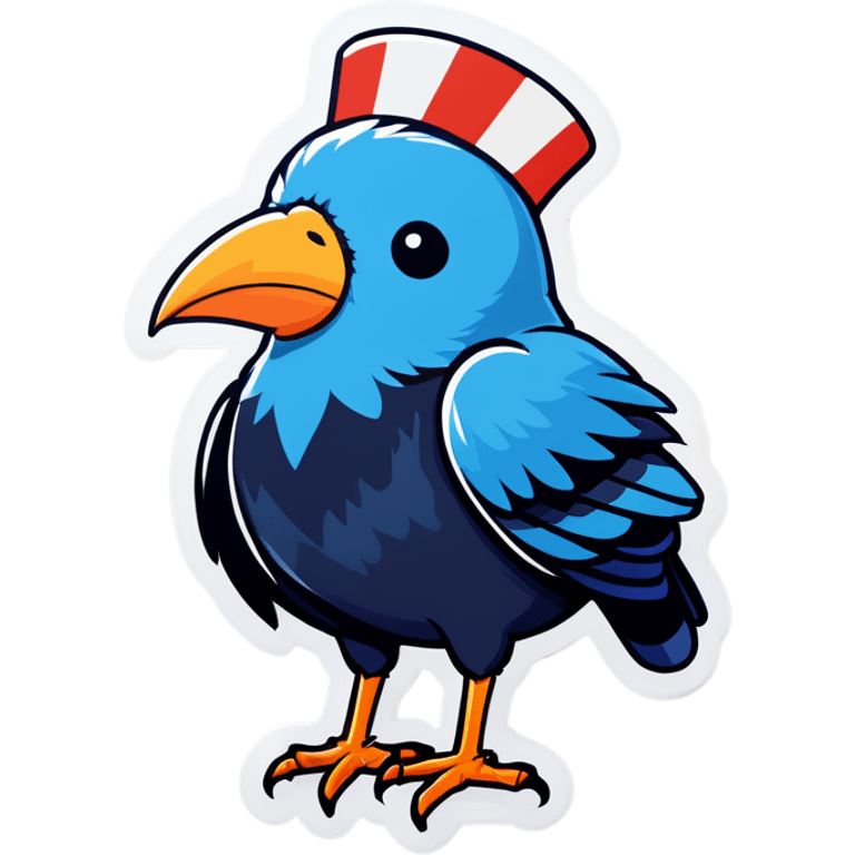 Patriotic, sickly, bird  emoji