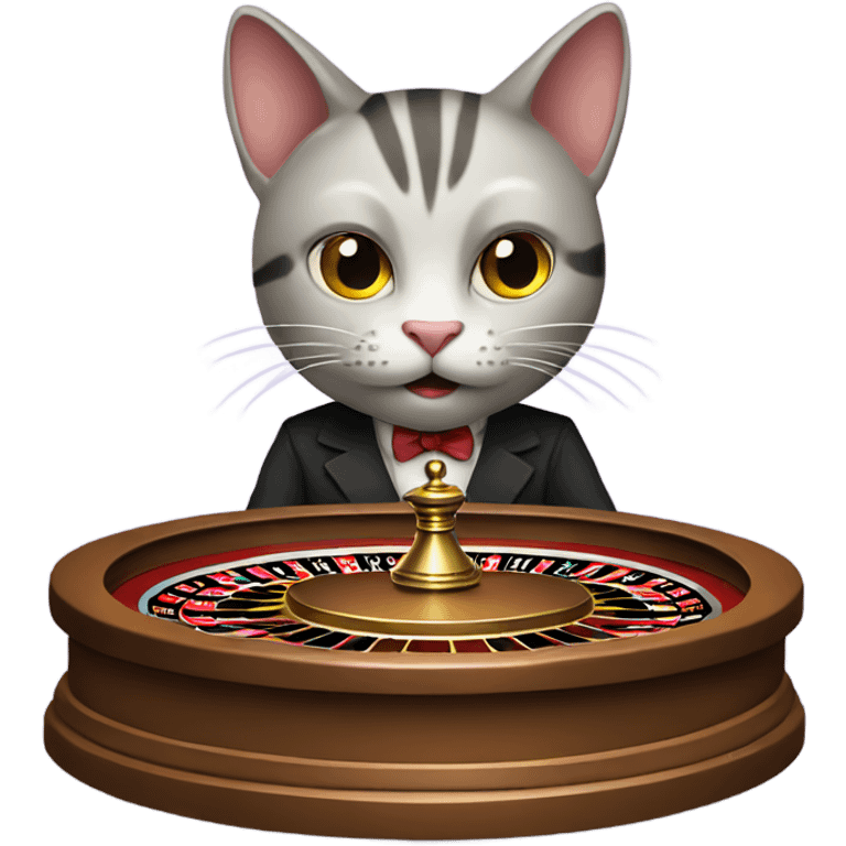 Cat gambling roulette emoji