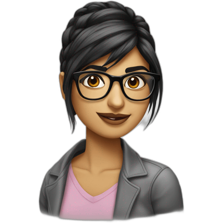 Mia khalifa with glasses emoji