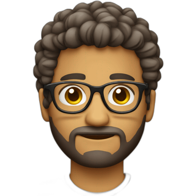 Hombre pelo blanco con gafas emoji