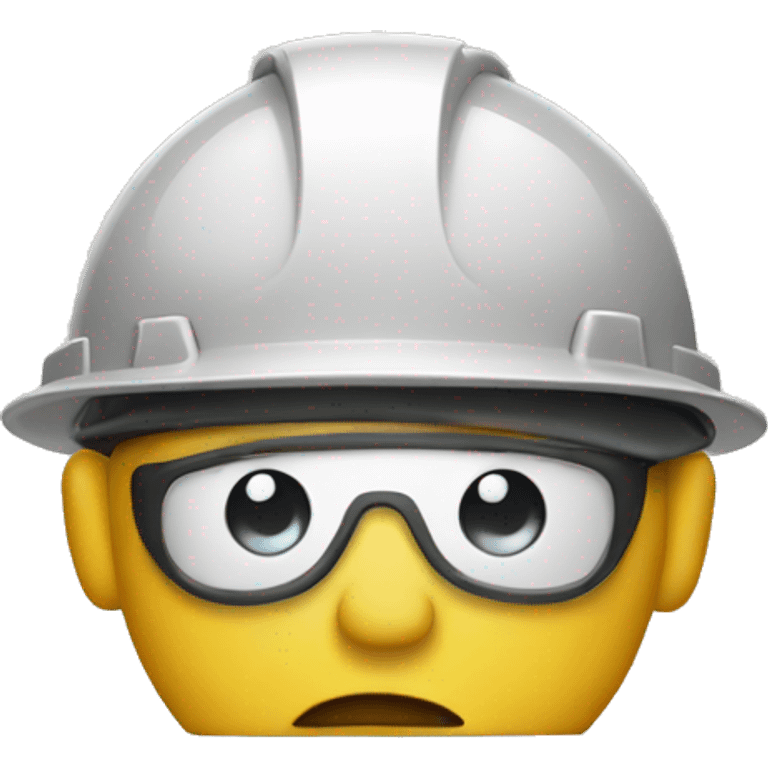 Thinking emoji with construction hat emoji