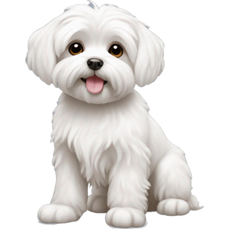 Sweet jung maltese dog emoji