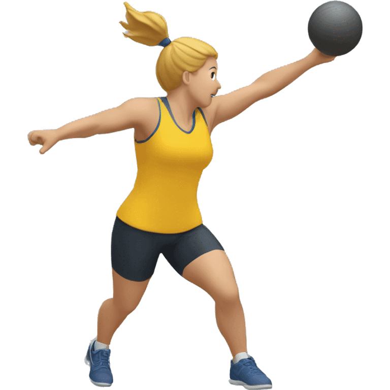 woman throwing shot put emoji