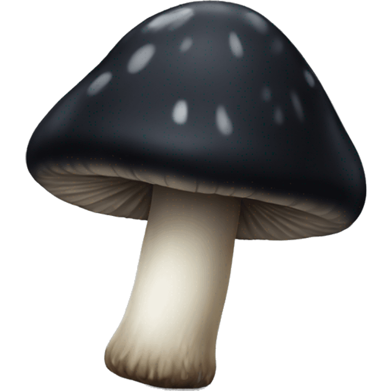 Black mushroom emoji