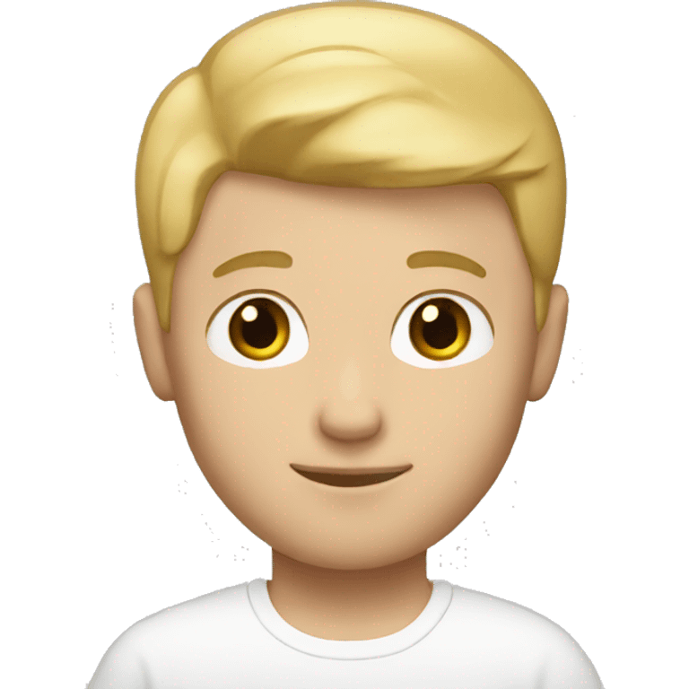 white guy with blonde very short hair emoji