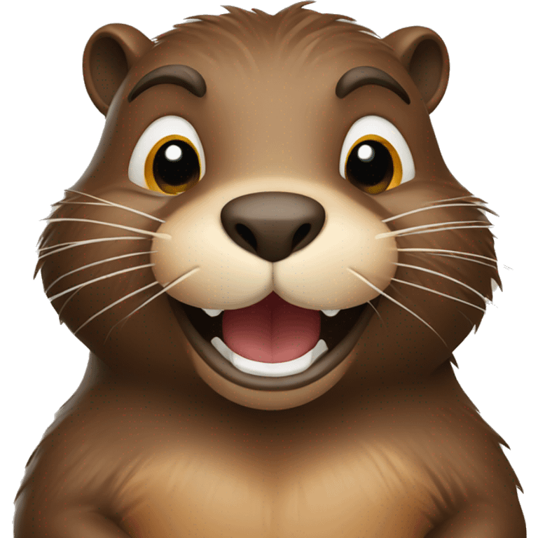 Beaver smiles emoji