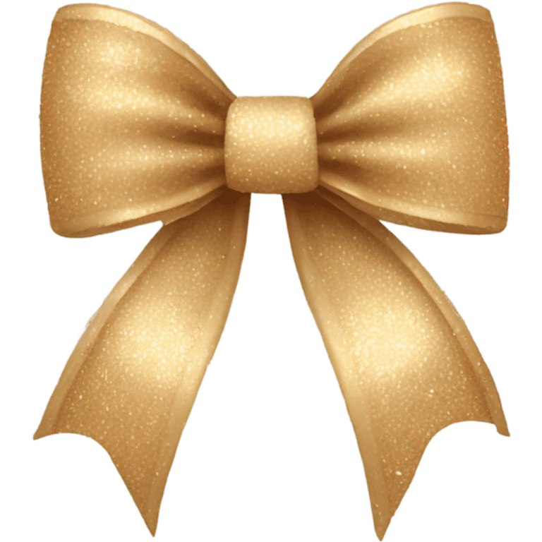 Glittery beige bow  emoji