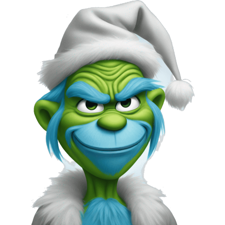 Blue grinch  emoji