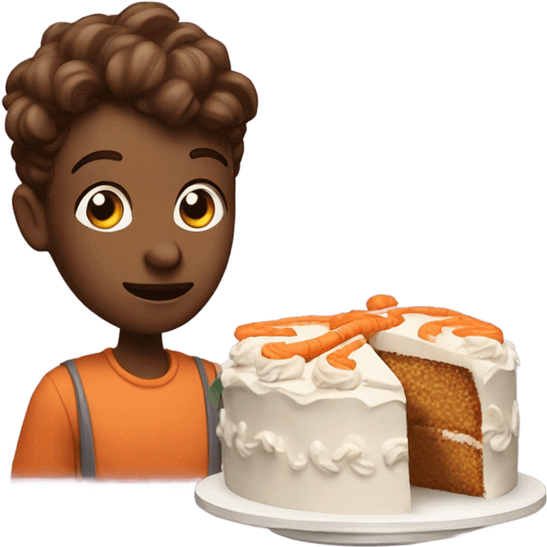 designer with carrot cake emoji