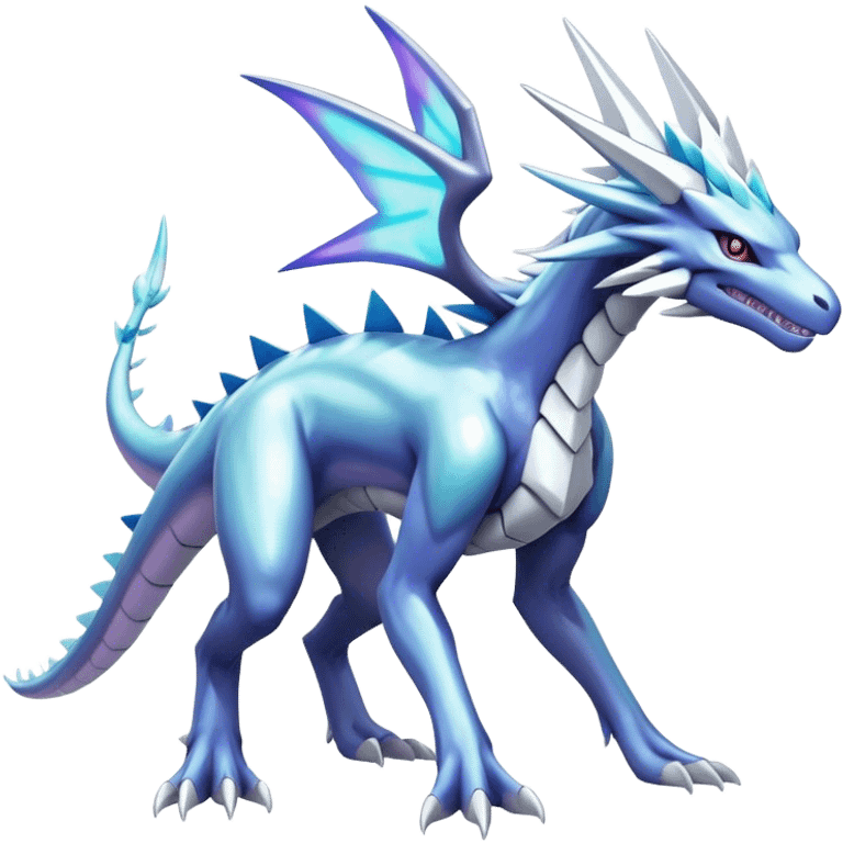  Cool Edgy Shiny Godly Ethereal Digimon-Suicune-Dialga-Kyurem-Latios-Reptile, full body, four legs emoji