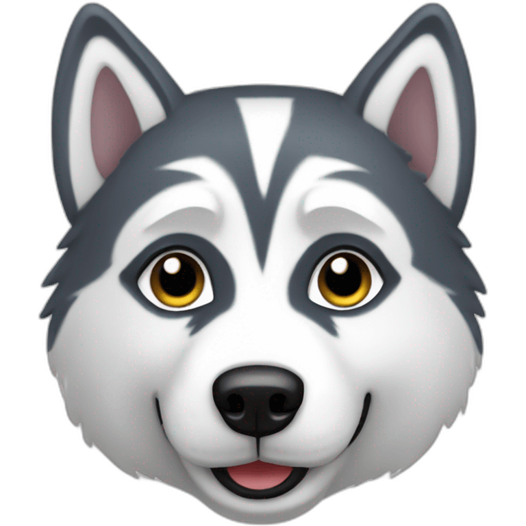 Husky tout blanc emoji