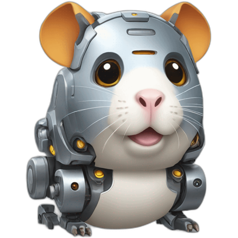 Robot jet Guinea pig emoji