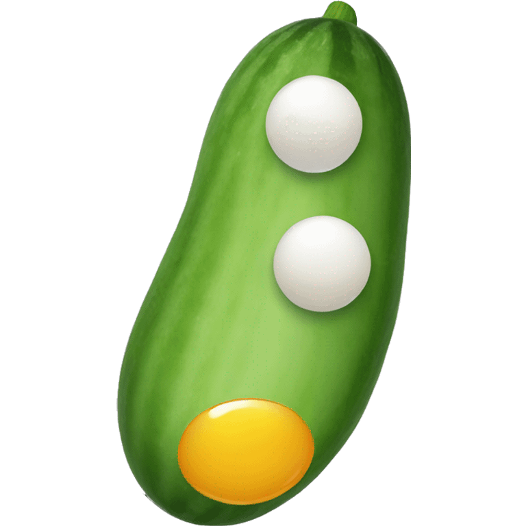 Cucumber and eggs under it  emoji