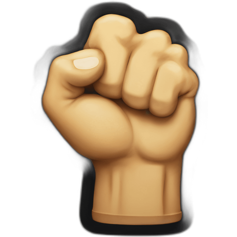 Fist with acrilics emoji