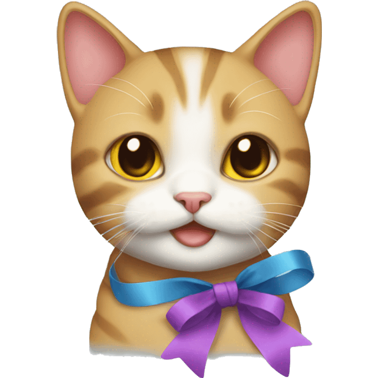 cat with ribbon emoji