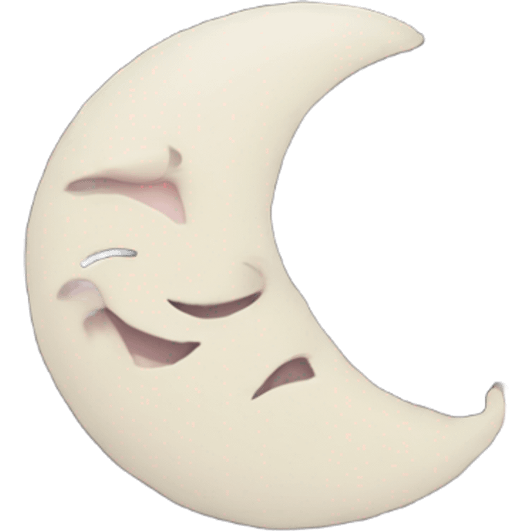 crescent damask moon with roses emoji