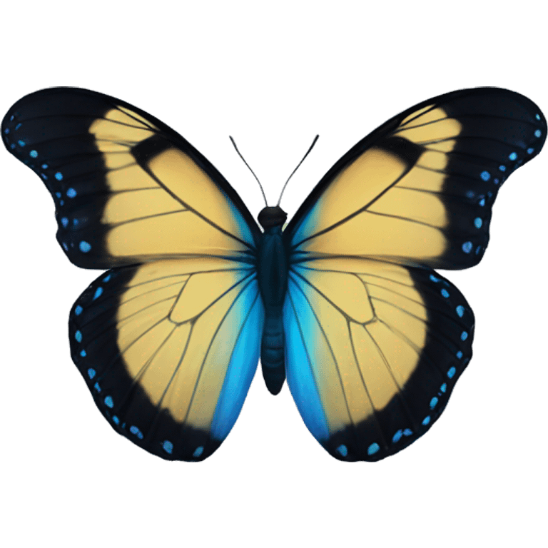 "Butterfly with blue". emoji