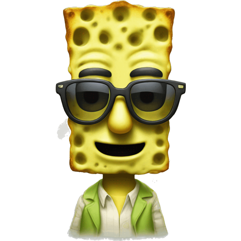 cool SpongeBob wearing sunglasses emoji