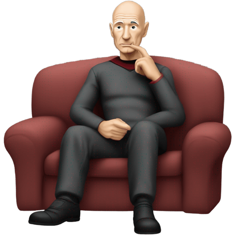 Captain Picard smoking weed emoji