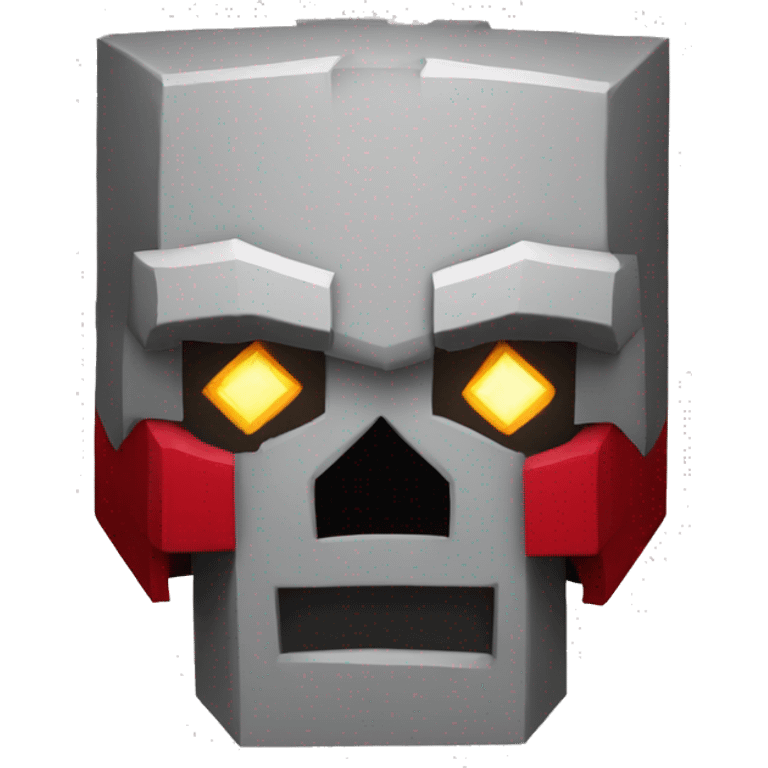 Máscara de calavera roja de Minecraft  emoji