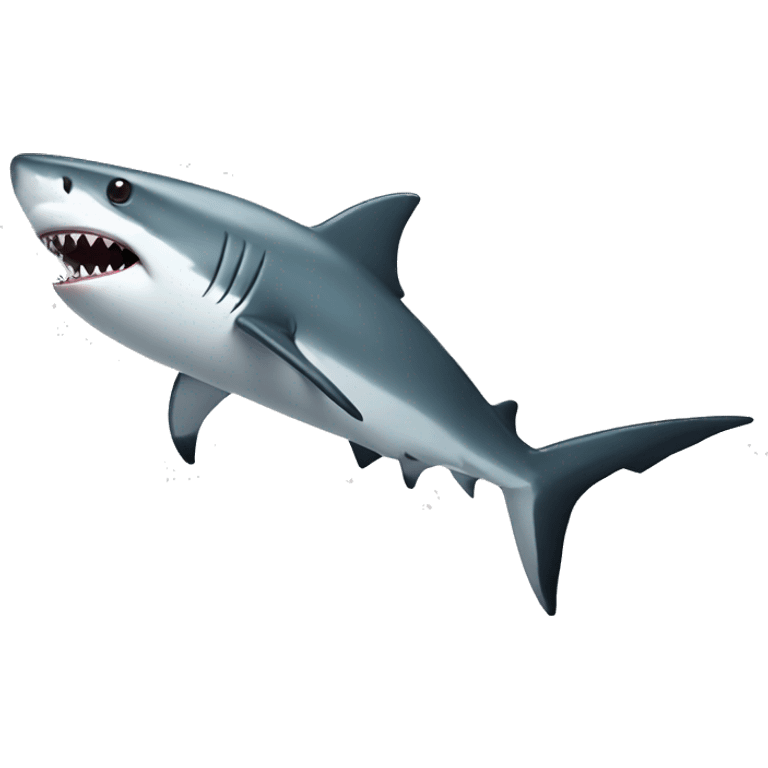 Shark with remora emoji