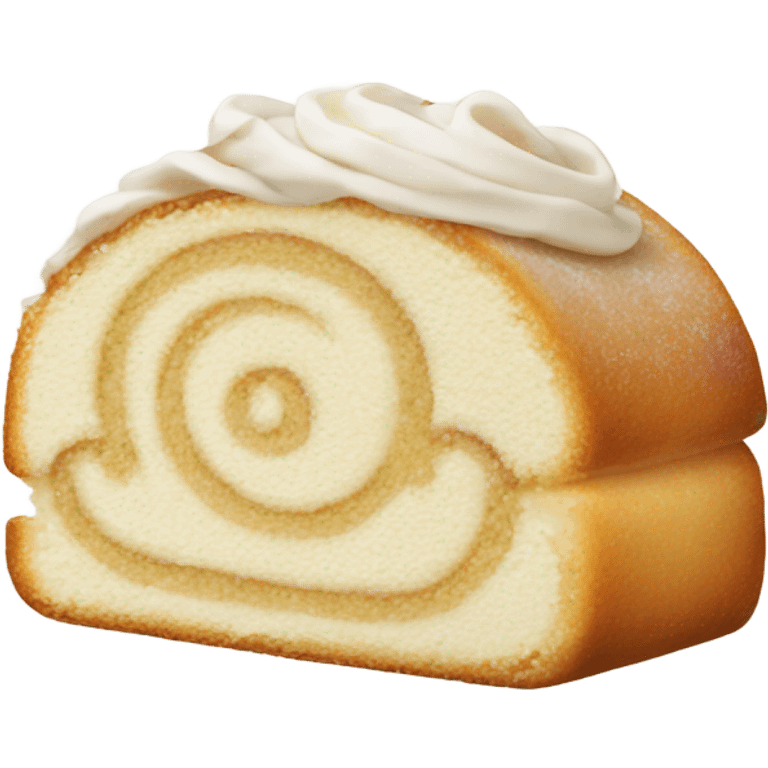 slice vanilla Cake roll  emoji