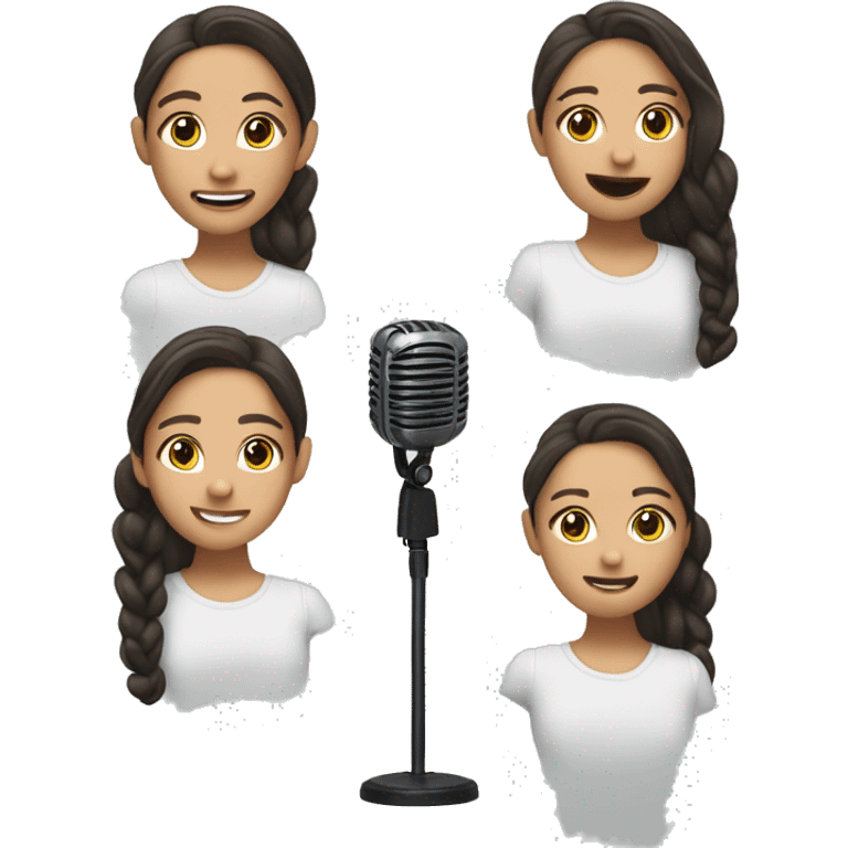 olivia rodrigo using a microphone emoji