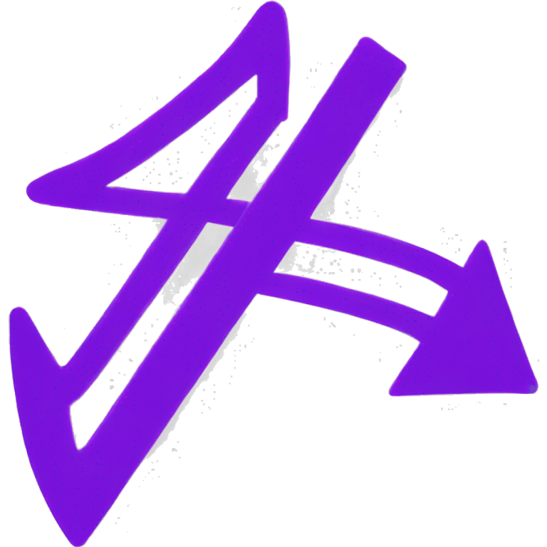 a squiggle purple arrow emoji