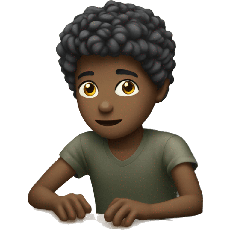 boy play computer emoji