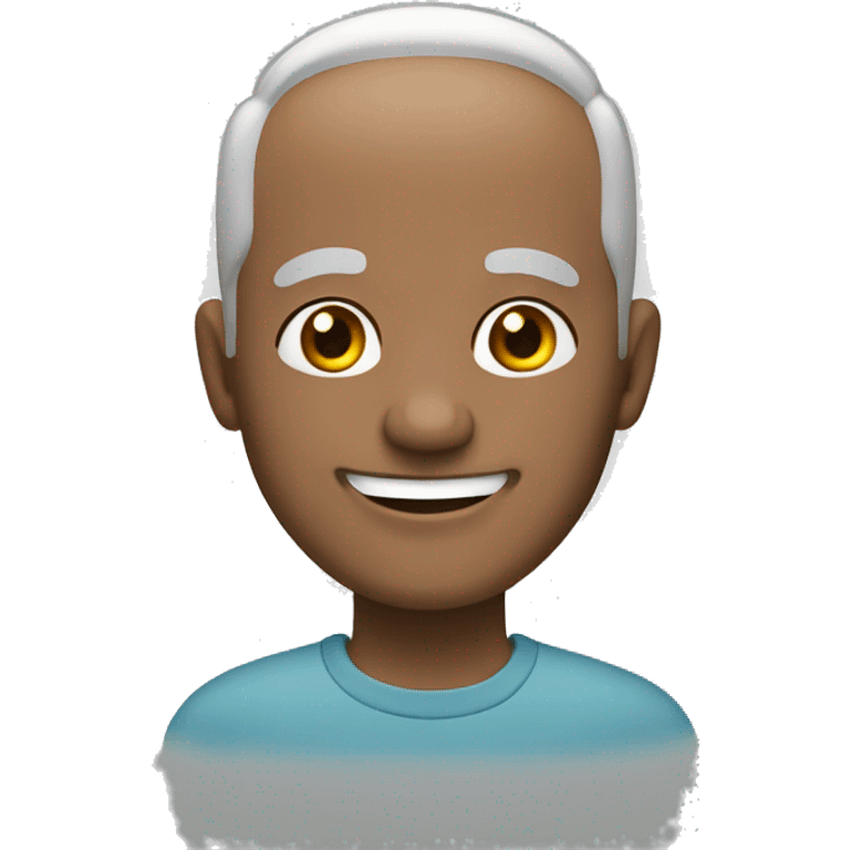 a man with bald gray hair and a friendly smile emoji