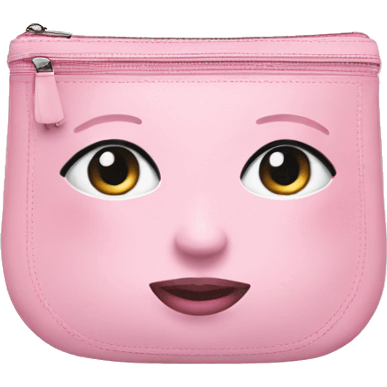  Pastel pink makeup bag emoji