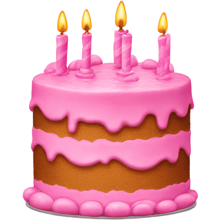 pink birthday cake emoji