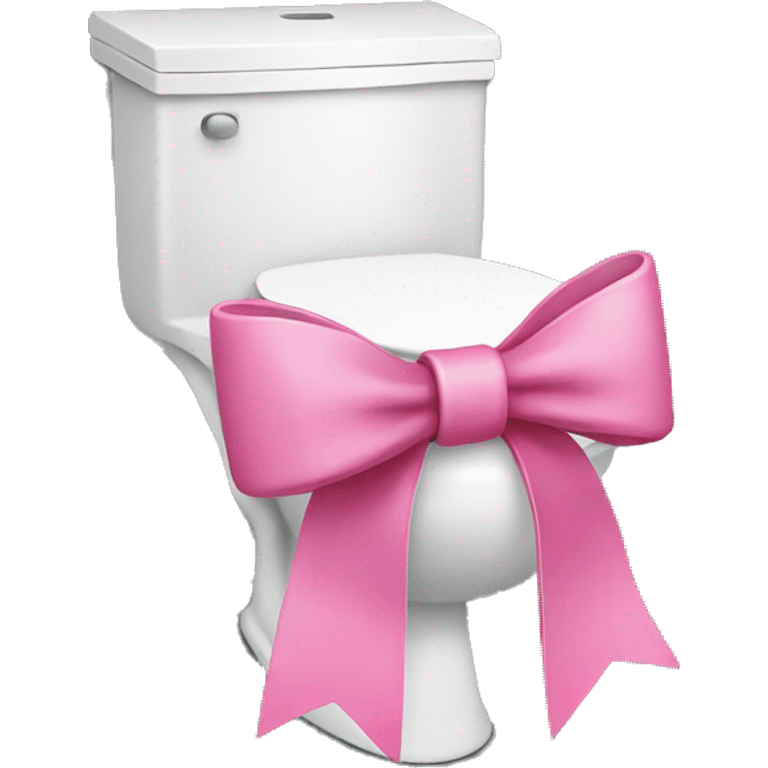 toilet with a pink bow on it emoji