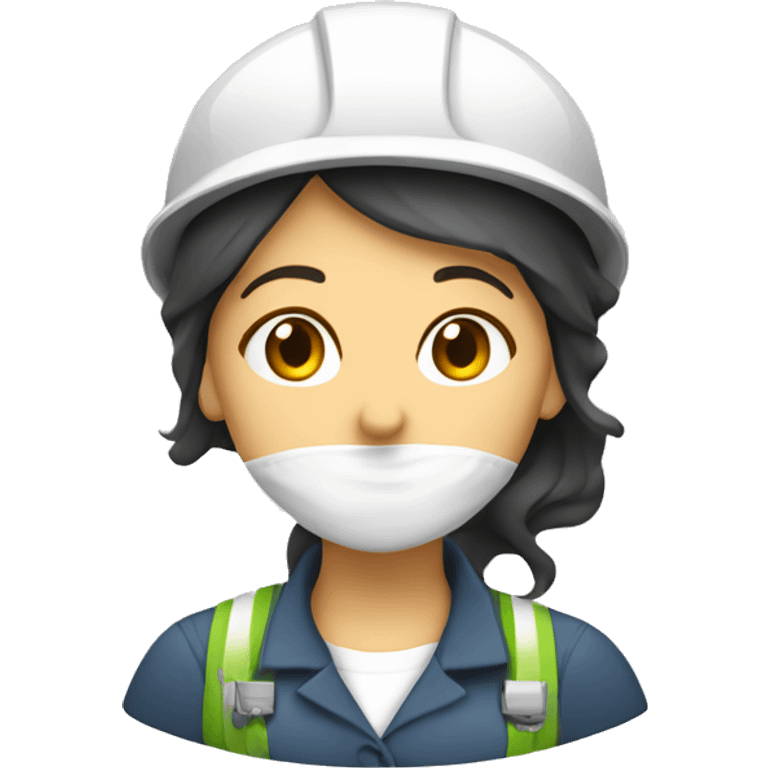 ingeniera mujer con casco blanco  emoji