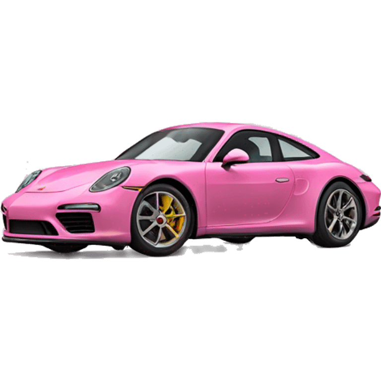 porsche logo with pink hearts around it emoji