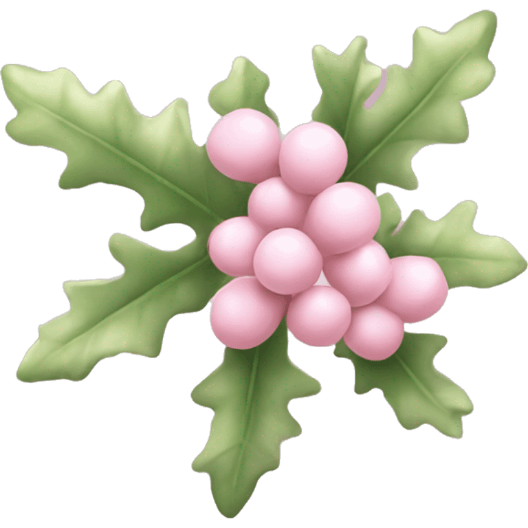 pale pink mistletoe emoji