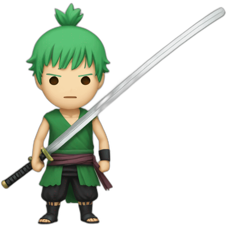 zoro from one piece with katana emoji